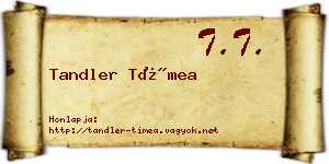 Tandler Tímea névjegykártya